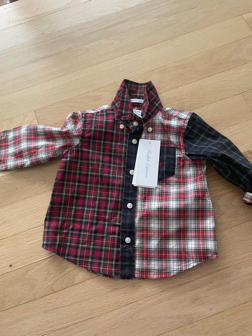 NWT ralph lauren kids plaid buttoned shirt